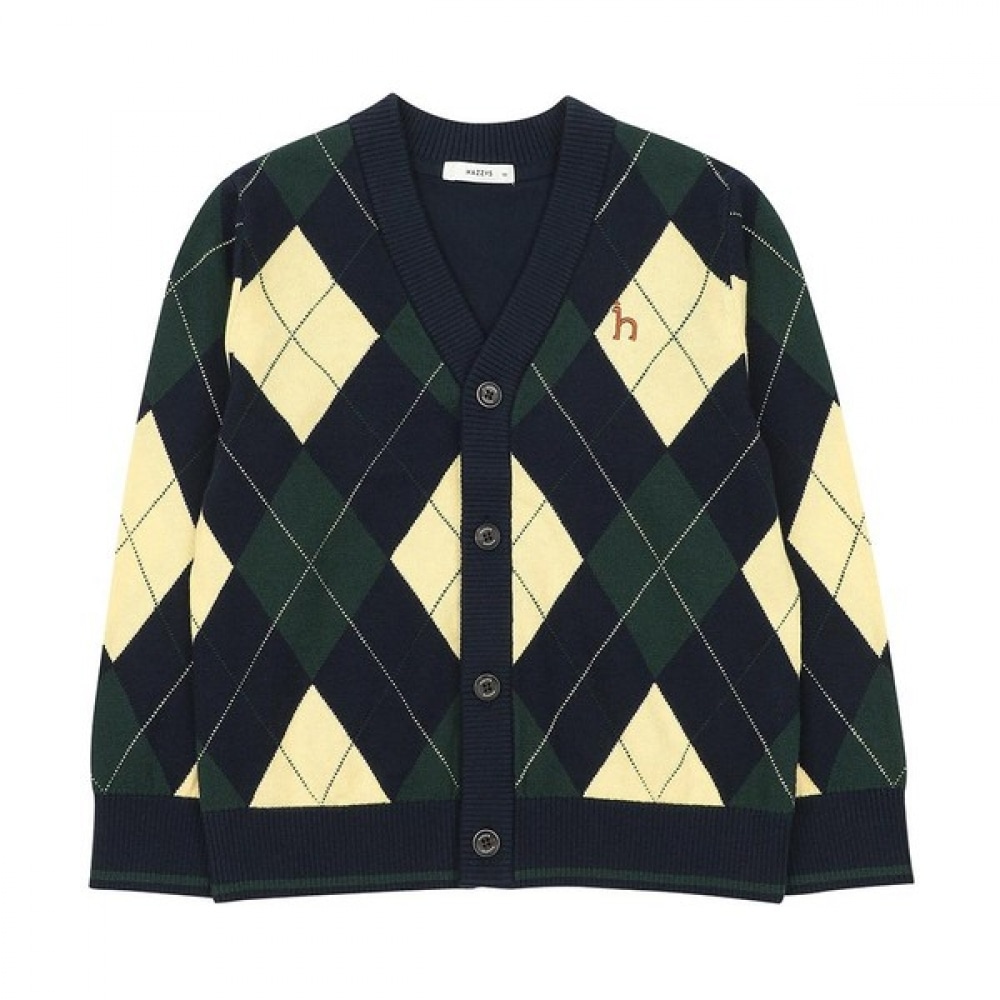ヘジスキッズ アーガイルカーディガン HUF12KC11M_NV 9,537円