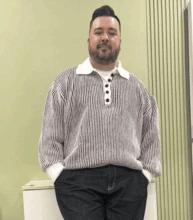 サム・ヘミングトンヒョン・ジュヨプ様協賛 WML スノー リブ カラ 配色 ニット