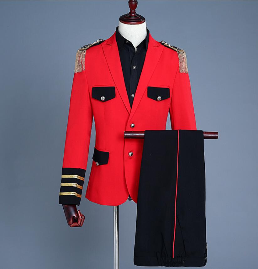 特典メンズスーツ 礼服 上下2点セット 男性用舞台ステージ衣装 コスプレスーツ 歌手 司会者 演出服 ダンス衣装 キャプテン 王子様 コスプレ衣装 長袖テーラードジャケット 長ズボン ハロウ