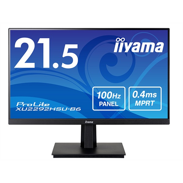 iiyama XU2292HSU-B6 ProLite 液晶ディスプレイ 21.5型 / 1920×1080 / HDMI DisplayPort / ブラック / スピーカー / IPS方式パネルPCモニター