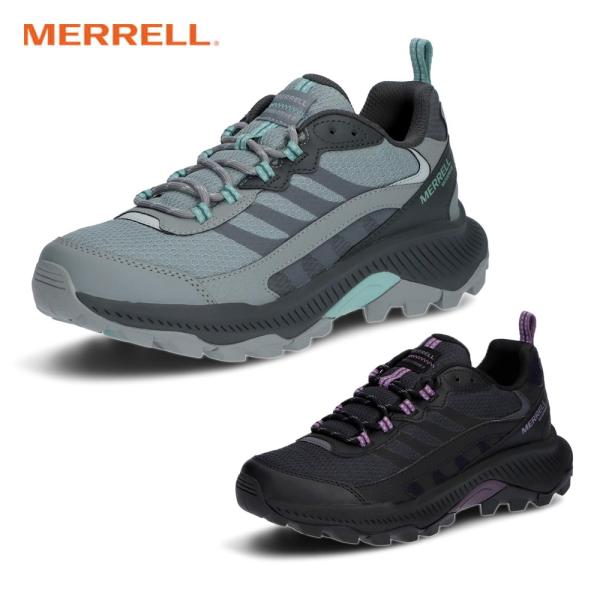 メレル レディース スニーカー 防水 防滑 通気性 スピードストライク２ ローカット MERRELL SPEEDSTRIKE2 WATERPROOF W038284 W038282 黒