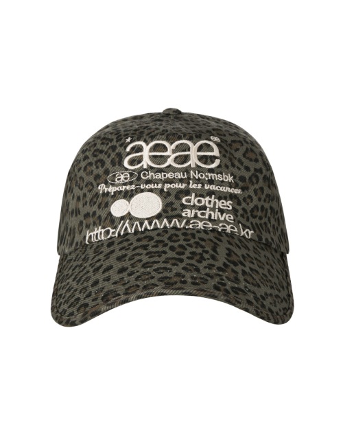 【AEAE】 WEB LOGO LEOPARD CAP [KHAKI] キャップ 正規品