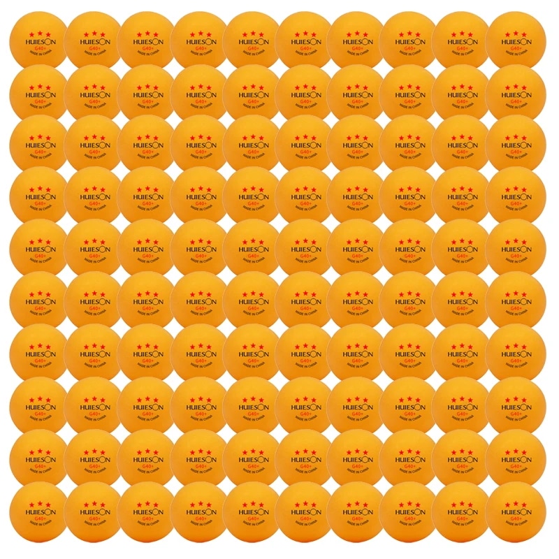 卓球ボール,Huieson-G40スター,40 abs,新しい素材,高弾性,耐久性,トレーニングping,50, 100個 yellow 100pcs