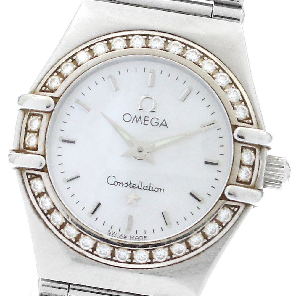 オメガ OMEGA 1466.71 コンステレーション ダイヤベゼル クォーツ レディース 箱・保証書付き_893886【中古】