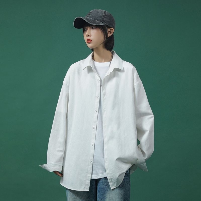 白 シャツ レディース 長袖 インナー アウター ゆったり レトロ 学生 レディース シャツ レディース インナー トップス256