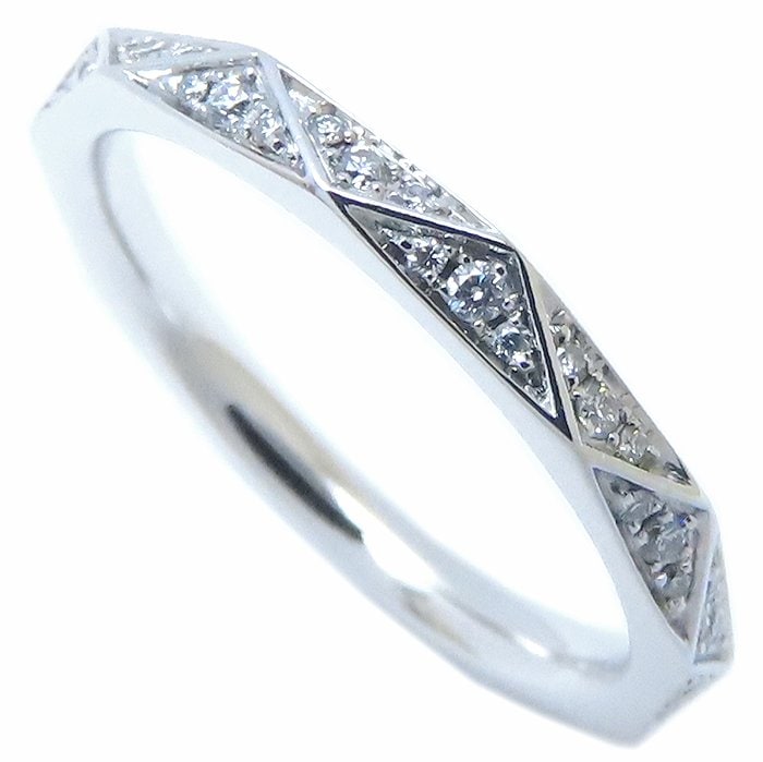 ローレンスグラフ シグネチャー ダイヤモンド バンド リング 8.5号 RGR445 K18WGホワイトゴールド レディース/294216【中古】