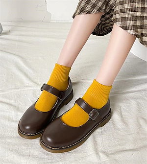 【20点セット】上司のお気に入りのプレゼント 早い者勝ち メリージェーン カレッジスタイル ユニフォーム シューズ 怠惰な風 シューズ ワンワードバックル サマー レザーシューズ ギャザリング
