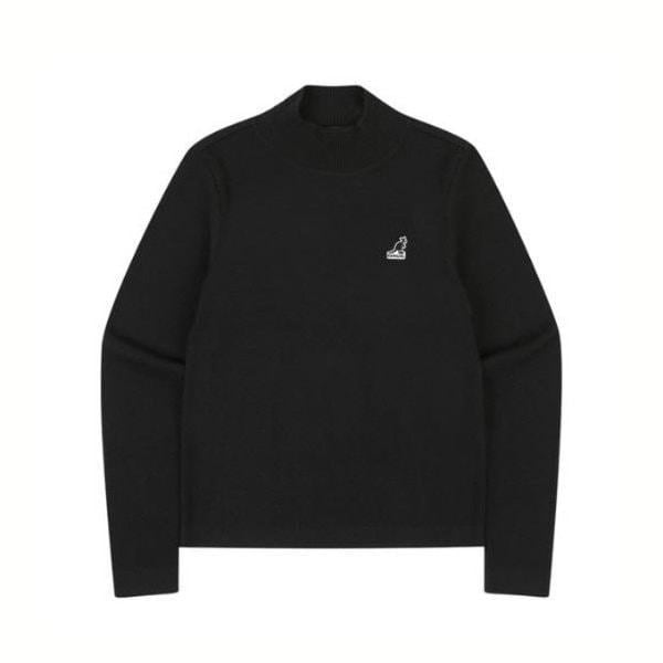 M 長袖Tシャツ CQK KPFW-KN18740BK ウィメンズ ハイネック スリム ニット 1874 ブラック