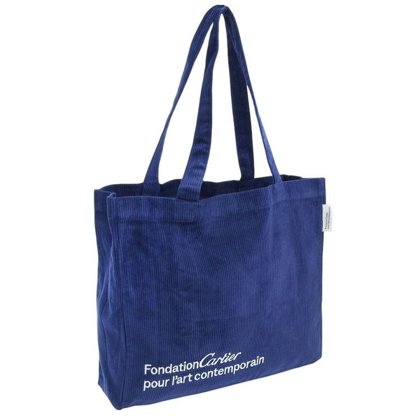 カルティエ バッグ メンズ レディース トートバッグ フォンダシオン 美術館 コットン ネイビー CORDUROY TOTE BAG CTCOTTONTOTE-NAVY CARTIER A4対応