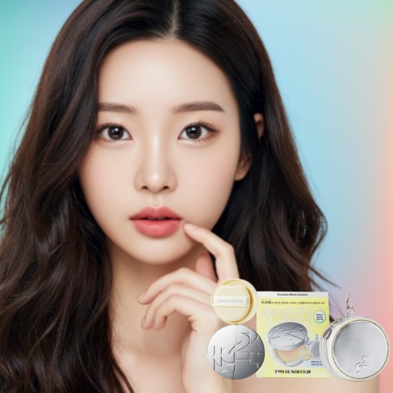 ツースラッシュポ エンジェリック サテン クッション 本品+リフィル+ポーチ エンジェリックなツヤ肌へ！サテン仕上げクッションファンデ