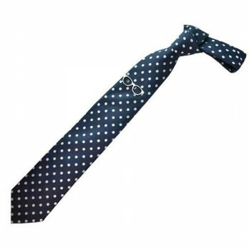 SWANK（スワンク） タイバー＆ネクタイセット07（眼鏡白/ネクタイ紺） NT07