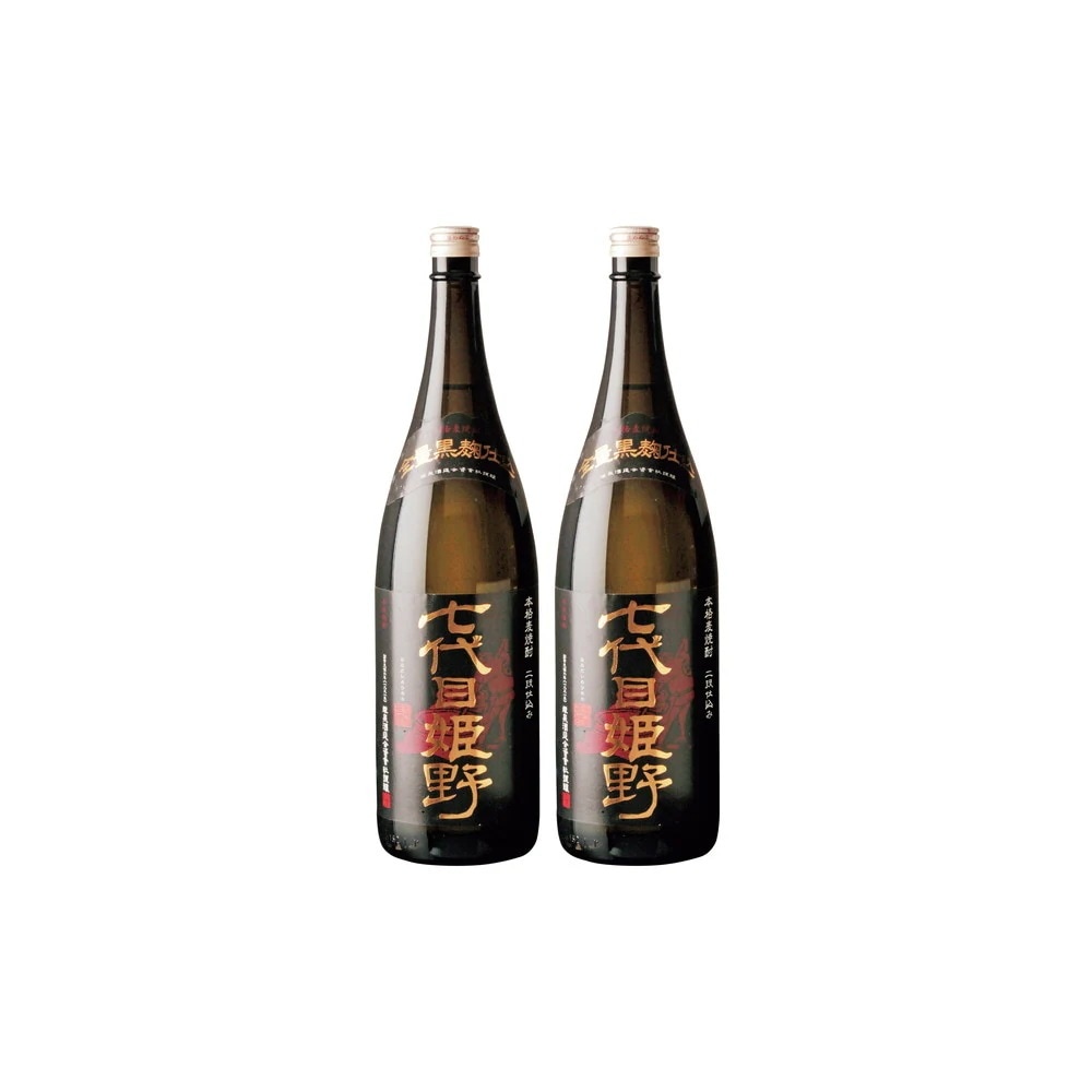 姫泉酒造 麦焼酎 全量黒麹仕込み 七代目姫野 23度 1800ml 2本入 お酒 ギフト 麦焼酎 焼酎 セット こだわり お中元 お歳暮