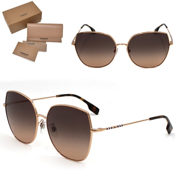 サングラス 0BE3136D 1337G9 60 サングラス メンズ レディース ユニセックス ローズゴールド ヴァイオレットグラデーション