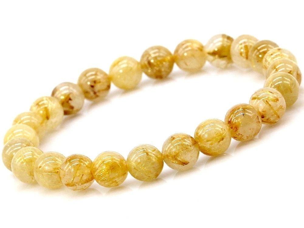 ゴールドルチルクォーツ ルチルクォーツ ブレスレット 8mm パワーストーン ブレスレット メンズ レディース 天然石 数珠 アクセサリー メンズブレスレット レディースブレスレット パワー h240