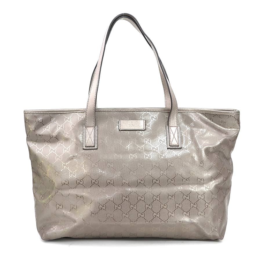 グッチ GUCCI ハンドバッグ GGインプリメ PVC/レザー メタリックブラウン ユニセックス 211137 r10604g