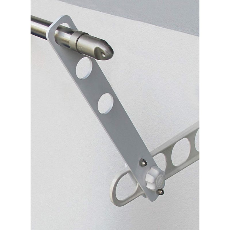 物干しを高くする金物 nobita ロングタイプ (白キャップ) 洗濯物が良く乾く ノビタ ベランダ 高さアップ 丈夫 日本製