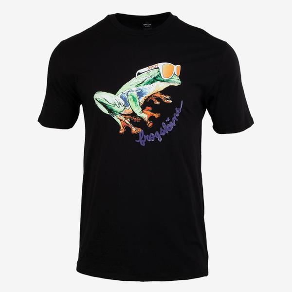 ユニークなカジュアルブラック半袖Tシャツで快適に着られるピクニック メンズ夏T デイリーコーデルック シンプルルック ダンディ