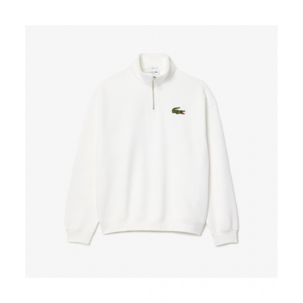 LACOSTE パブリックブークルビッグクロコハーフジップスウェットシャツ [オフホワイト] 25,571円