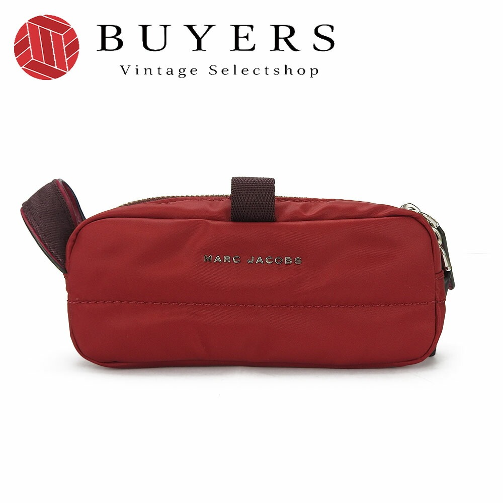 中古 マークジェイコブス MARC JACOBS ポーチ ポリエステル レッド系 化粧 コスメポーチ 小物 レディース 女性 Pouch 【中古】