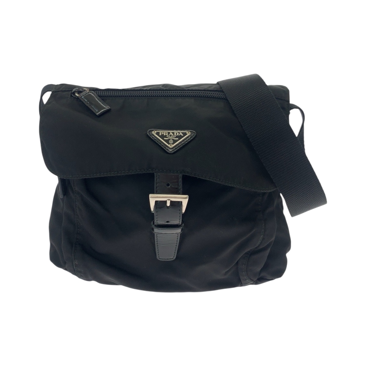 テスート 三角ロゴプレート ブラック 黒 シルバー金具 ナイロン BT8994 ショルダーバッグ ポシェット メンズ 504179