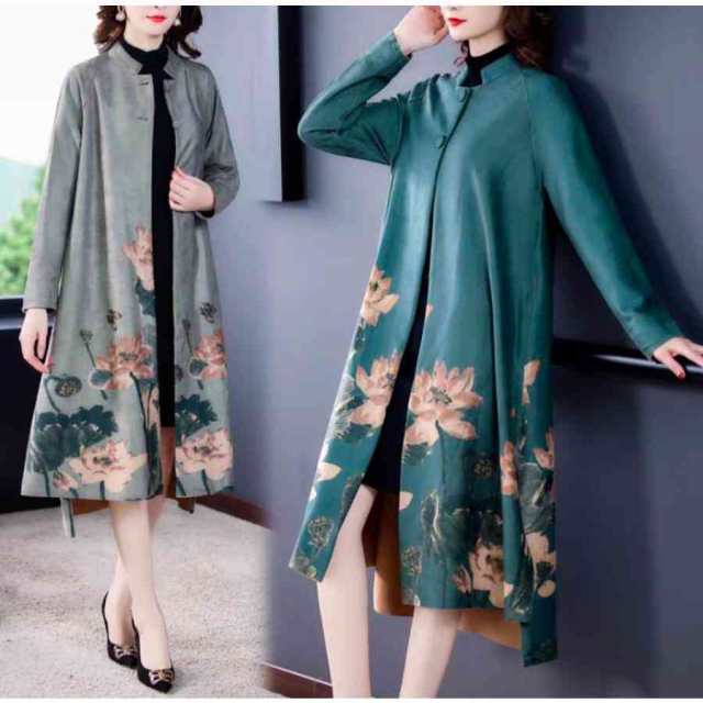 【2025新作入荷】ワンピース レディース オシャレ 大きいサイズ 40代50代 体型カバー フォーマル レトロ呼ばれ 二次会 春 結婚式 花柄