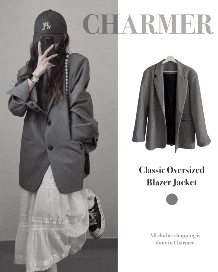 [4年目の所蔵！] クラシック オーバーサイズ ブレザージャケット 6,656円