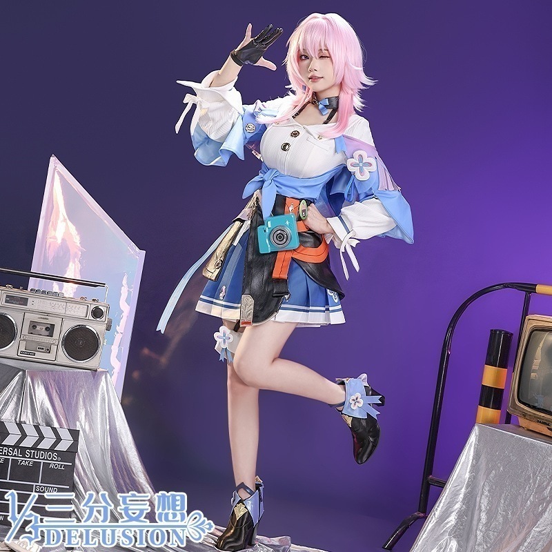 【三分妄想13Delusion】崩壊：スターレイル 三月なか コスプレ衣装ウィッグ靴 コスチューム79