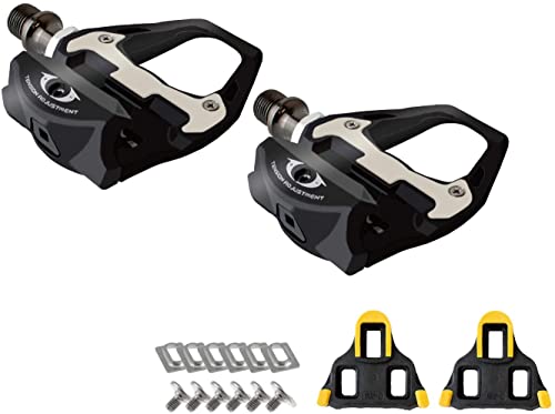 GORIX(ゴリックス) カーボンファイバーペダル クリート (黄) セット GX-R31 ロードバ