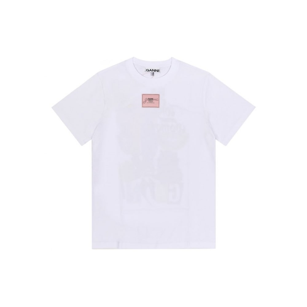 ガニ 女性用 半袖Tシャツ ロゴパッチ T4157