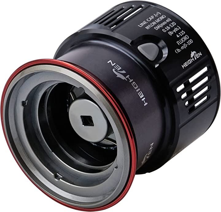 リール スプール 浅溝 夢屋S-20型 替えスプール 2500番から3000番対応( ブラック＆レッド)