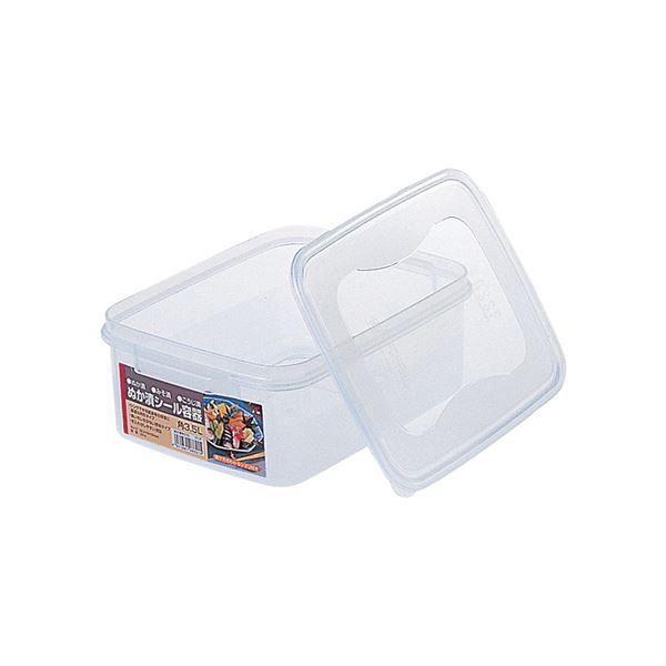 (20セット) ぬか漬けシール容器/漬物用品 (角3.5L) クリア (キッチン用品 家庭用品 手づくり)