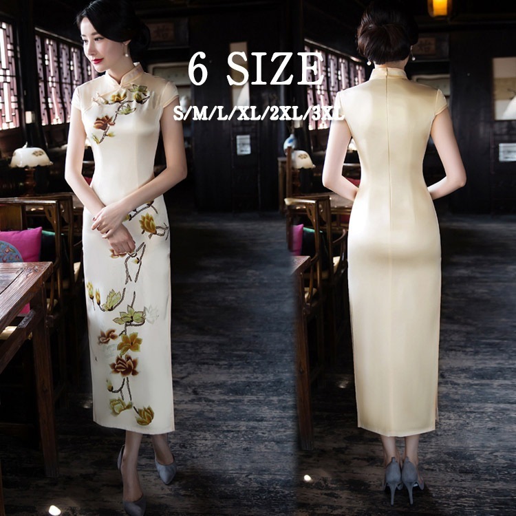 チャイナドレス ロング チャイナドレス コスプレ チャイナドレス ノースリーブ チャイナドレス 大き