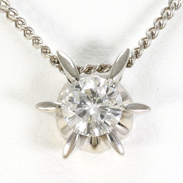 PT PT850 ネックレス ダイヤ 0.34 鑑定書 約43cm ジュエリー 中古