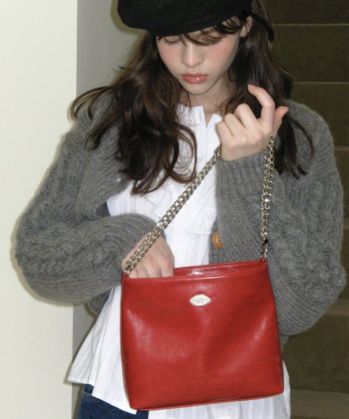 ショルダーバッグ・ポシェット SOMEWHERE fle chain toast bag 4BXK328 SOMEWHERE BUTTER】fle chain toast bag (SOMEWHERE BUTTER