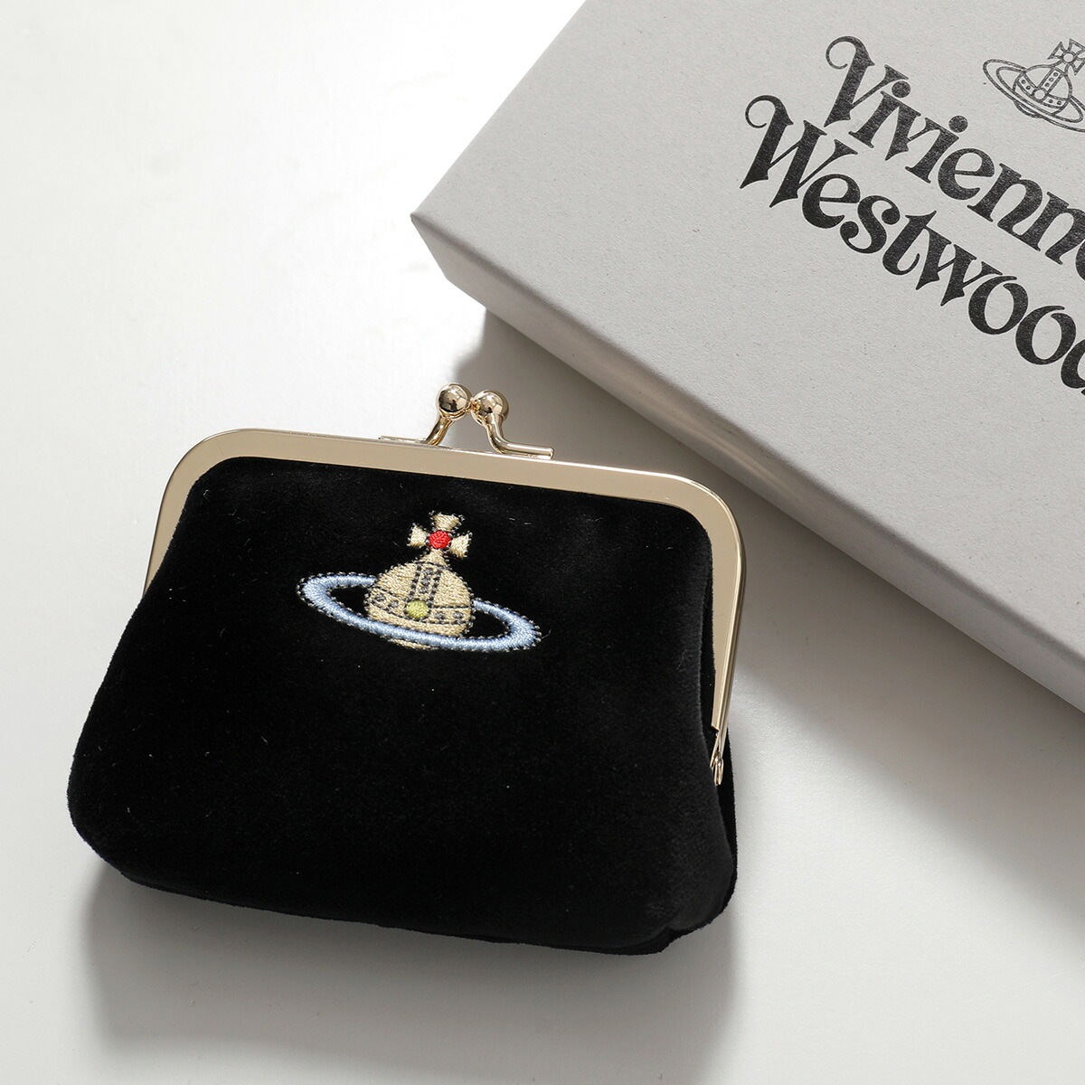 Vivienne Westwood ヴィヴィアンウエストウッド コインケース FRAME COIN PURSE 56010006W W00ZL レディース オーブ 刺繍 がま口 N401/BLACK
