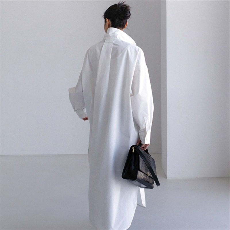 シャツ ミドル丈 カーディガンコート ゆったり 大きいサイズ 長袖シャツ Bf イレギュラースリット 日焼け止め服