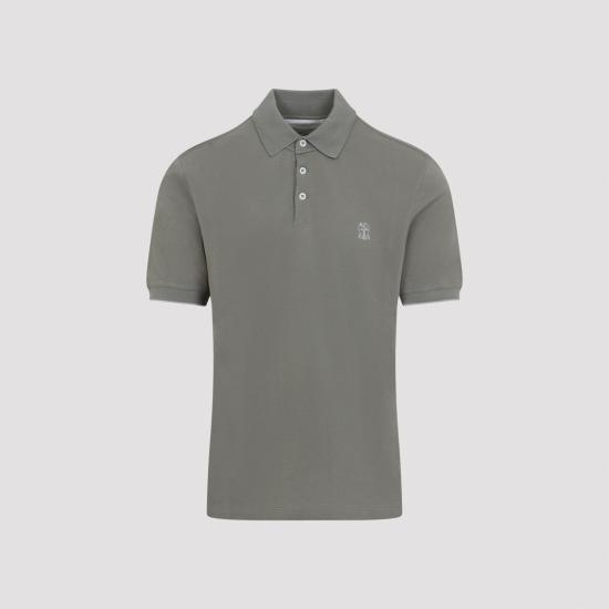 BRUNELLO CUCINELLI Men Polo Shirts ME8548788 CNX37 KHAKI
