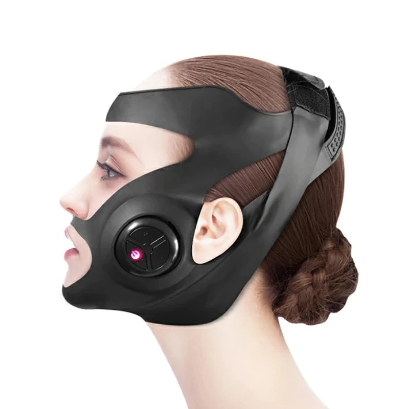 小顔美顔器 フェイスリフト美顔器EMS 顔痩せ マスク型美顔器 マッサージ器 表情筋トレーニング V顔 3種類モード 5段階調節 USB充電式 美容グッズ ウェアラブル