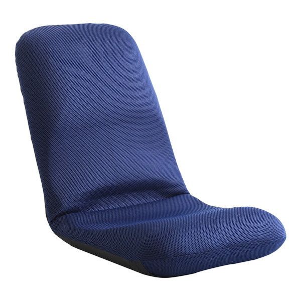 ホームテイスト SH-07-LER-L 美姿勢習慣コンパクトなリクライニング座椅子(Lサイズ)日本製 Leraar-リーラー- ブルー メーカー直送