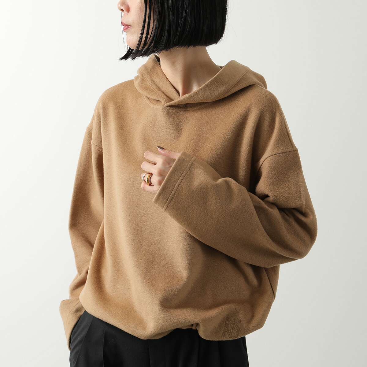 WEEKEND MAX MARA ウィークエンド マックスマーラ フーディー OSCURI オスクーリ レディース ジャージー プルオーバー パーカー ロゴ刺繍 003