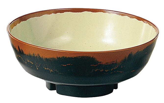 （まとめ買い）メラミン食器 長次郎窯 丼 内若草 AN72G [x3]