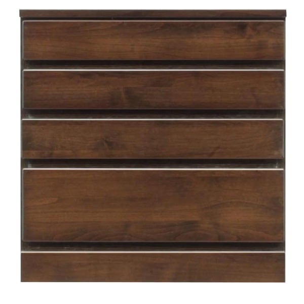 チェスト タンス 4段 約幅60cm ダークブラウン 木製 日本製 ローチェスト ベッドルーム 寝室 リビング 完成品 開梱設置