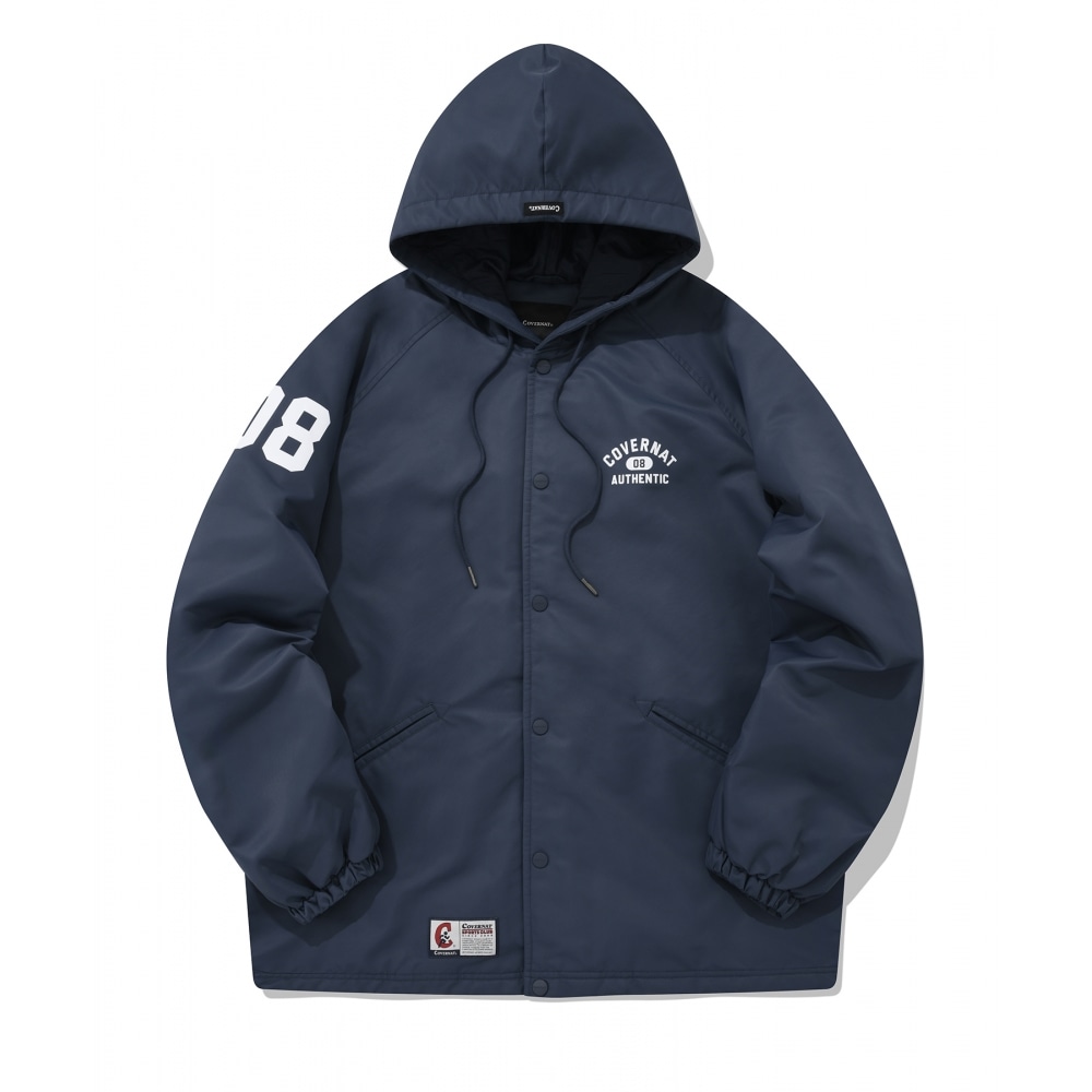 COVERNAT スポーツクラブフーディーコーチジャケットネイビー