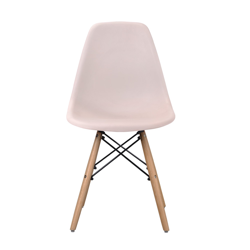 【国内へ発送&送·料·無·料】1653【4脚セット】【ミルクティー座面＆ナチュラル脚】イームズチェア リプロダクト ダイニングチェア ダイニングチェアー イームズチェア DSW eames イームズ