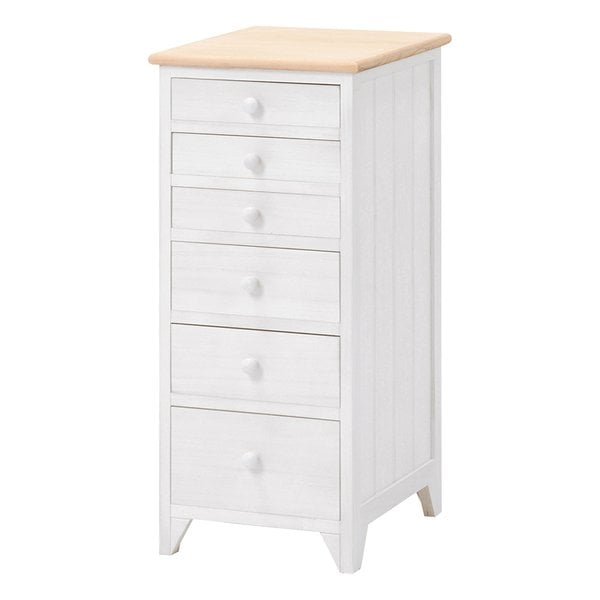 チェスト フレンチカントリースリムチェスト ホワイト 幅31×奥行38.5×高さ71.5cm MCH-5260NAW