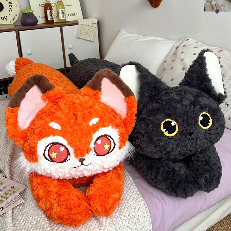 【急速出荷!】女の子が足を組んで寝るための猫の長い枕男の子がベッドで寝るための大きな背もたれ枕取り外し可能で洗えます