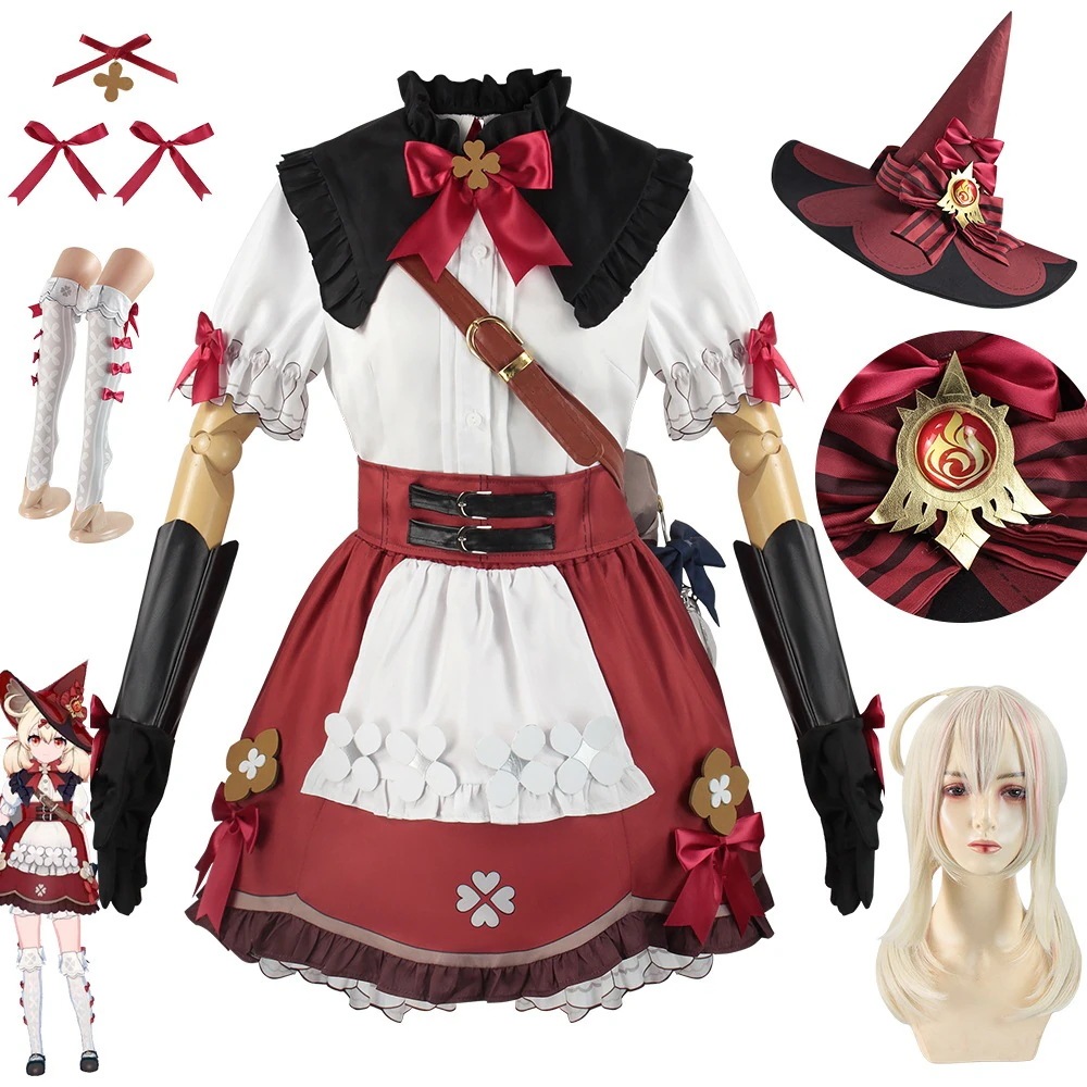 【2026新作-1853】元神可莉cos琪花星キャンドルc服可愛い魔女コスプレ衣装元神可莉コスプレ服