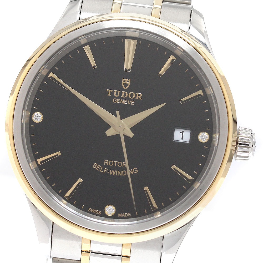 チュードル TUDOR 12503 スタイル 3Pダイヤ 自動巻き メンズ 良品 保証書付き_921830【中古】