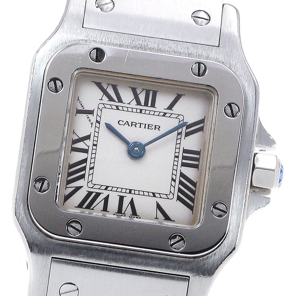 カルティエ CARTIER W20056D6 サントスガルベSM クォーツ レディース 保証書付き_866015【中古】