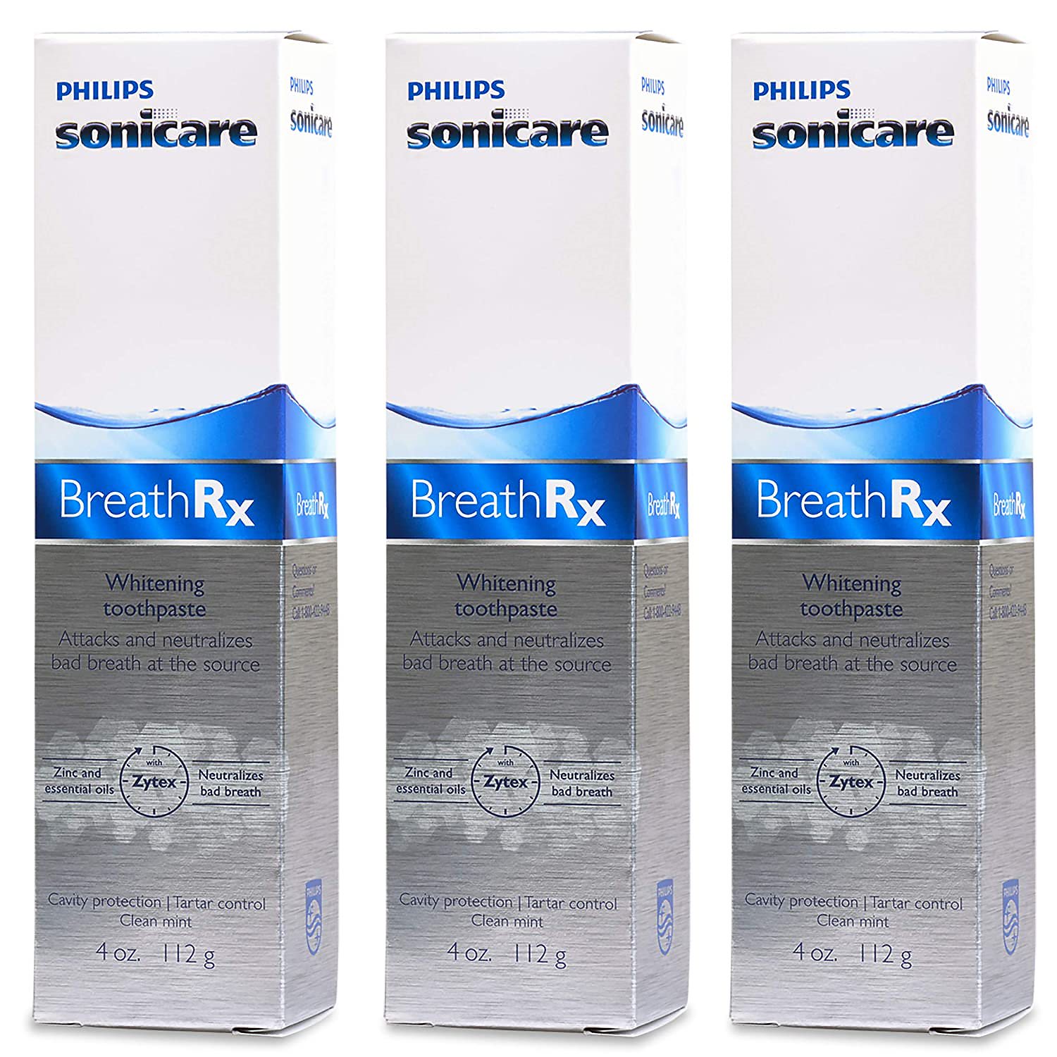 BreathRxホワイトニング歯磨き粉4オンスチューブ ファミリサイズ (パック 3 個入り)Bre